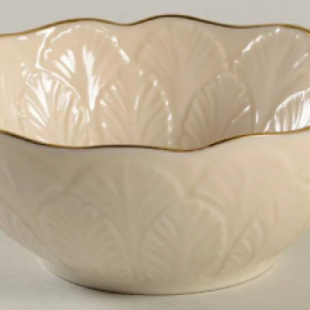 Lenox Greenfield Bon Bon Dish with Gold Trim